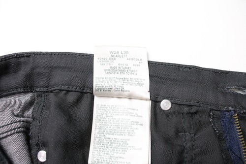 LEE Scarlett Jeans Women's W28/~L27 Black Denim Zip Fly Stretched - Picture 7 of 9
