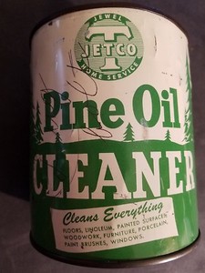 Vintage 1958 Jetco Pine Oil Cleaner Can Advertising Ebay