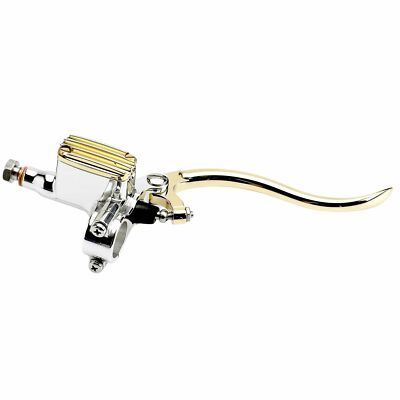 Kustom Tech DeLuxe 1'' Master Cylinder Polished Aluminum & Brass 20-302 ITALY