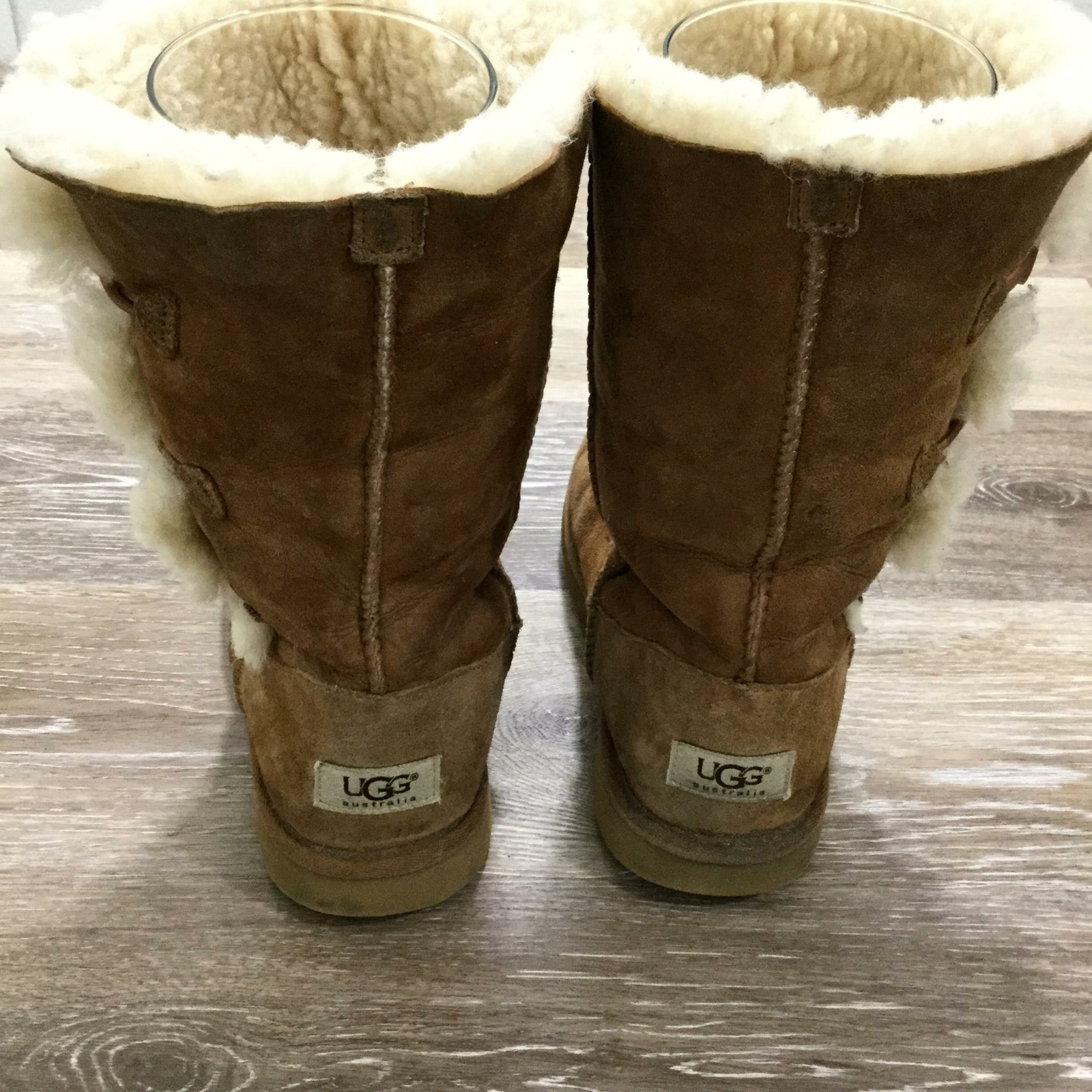 UGG Button & Loop Sherpa Lined Brown Classic Tall… - image 6