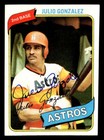 1980 Topps Julio Gonzalez #696 Houston Astros Signed/Auto SX563