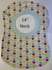 Bib 14" Neck Pull Over Head T-Shirt Special Needs Drool polyester cotton blend