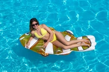 90749 Swimline Clownfish Glitter Mat Inflatable Pool Lounge, 72" x 37"