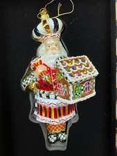 Mackenzie Childs CANDY COTTAGE  SANTA  ORNAME...