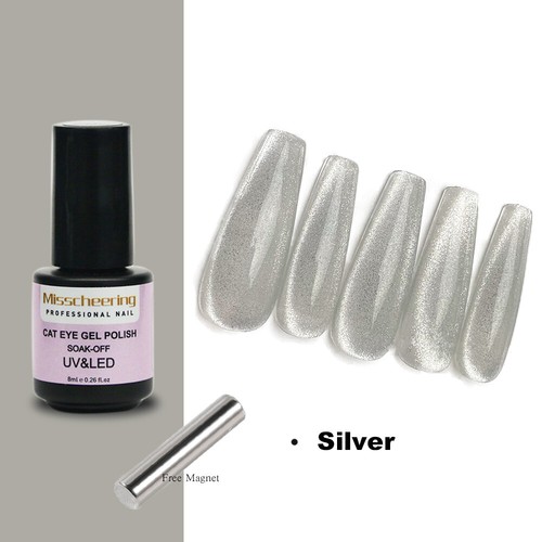 Cat Eye Nail Gel Polish Soak Off UV Reflective Crystal Magnetic Gel Polish UK - Picture 35 of 48