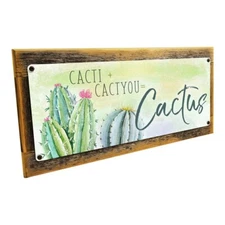 Cacti + Cactyou = Cactus Metal Art Print for Decorating Home and Office