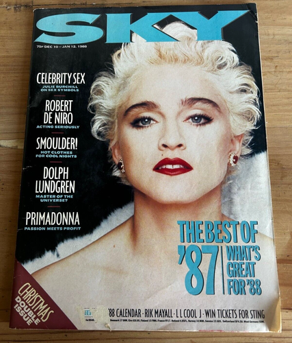 SKY MAGAZINE 10/12/87 MADONNA Rik Mayall ROBERT DE NIRO Naomi Campbell MEG RYAN