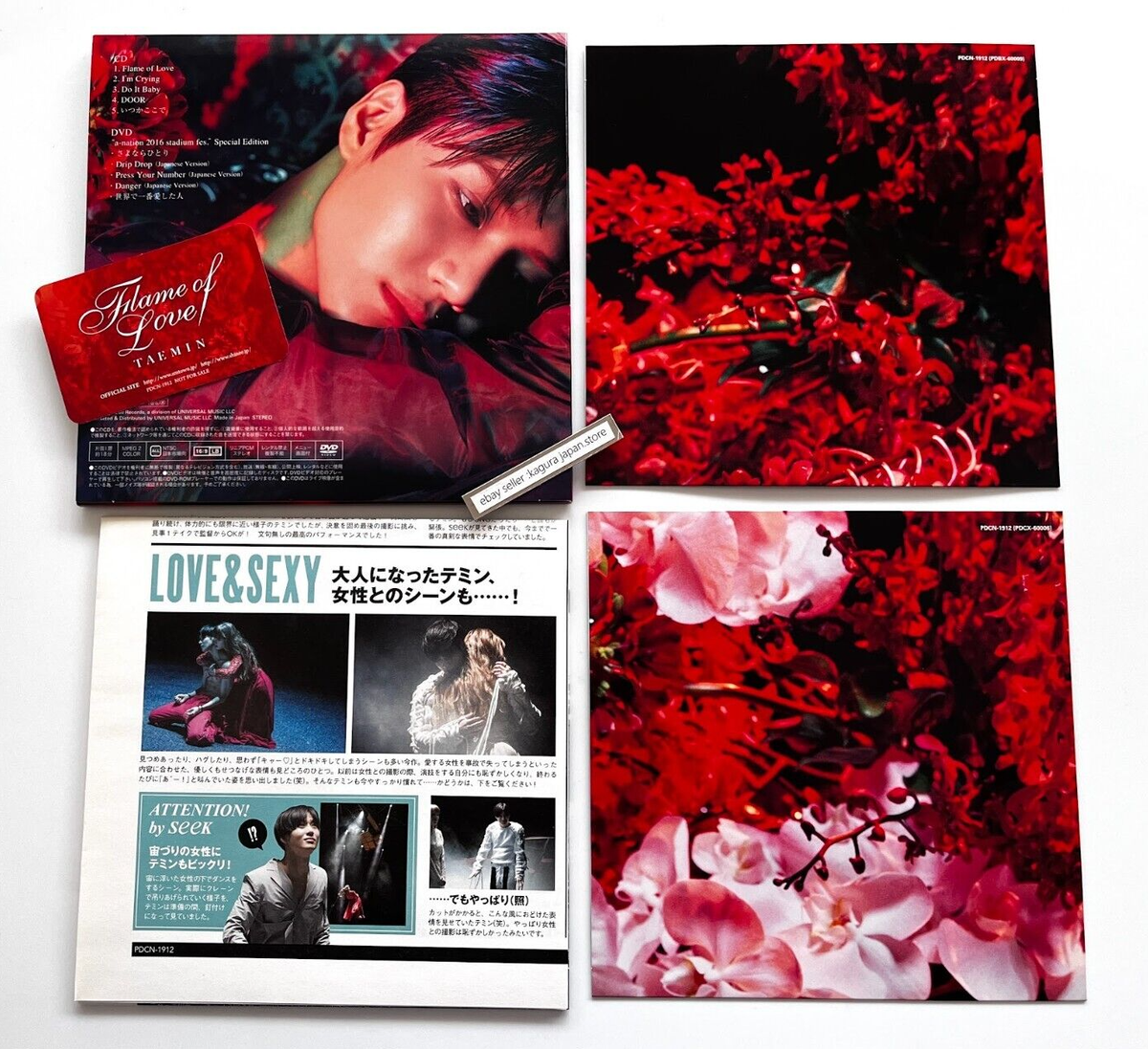 SHINee TAEMIN Flame of Love FC Limited ver. CD + DVD +
