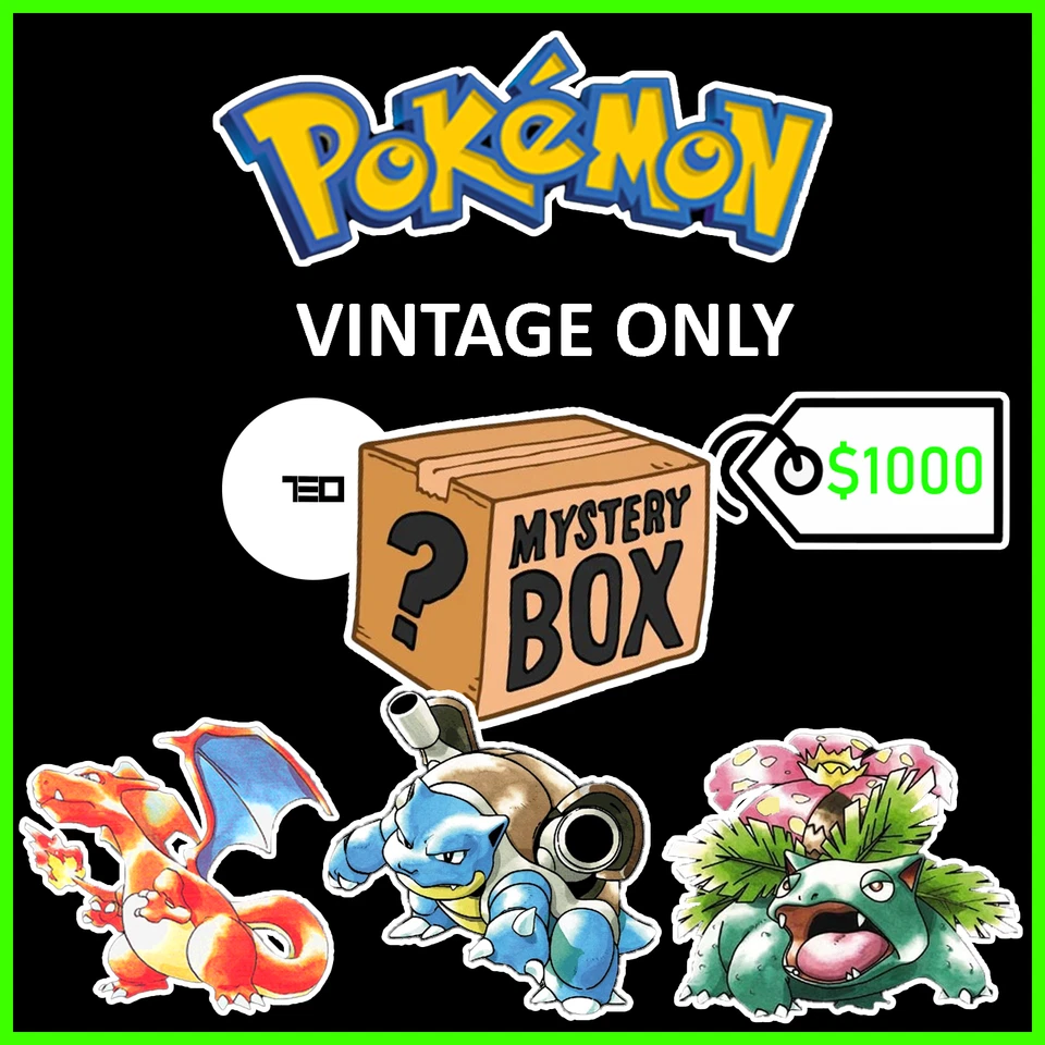 Pokemon $1000 VINTAGE Mystery Box - Graded Cards, Sealed Products & More! 🌟🎁