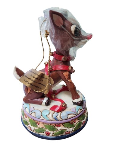 Enesco Jim Shore Rudolph Traditions Lighted Ornament Red-Nosed Reindeer 4017296 - Picture 6 of 8