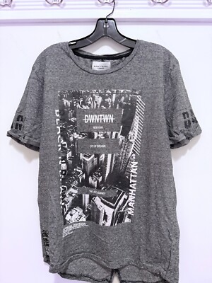 Black n blanc Gray Graphic T-shirt Mens M (NEW without tags)