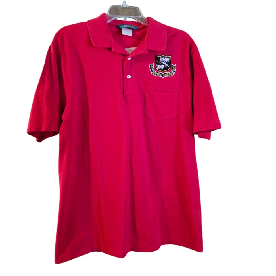 Camisa Polo Era Vietnam F-105 Roja Blanca THUD Driver River Rats Parche Bordado Foto 3 de 4