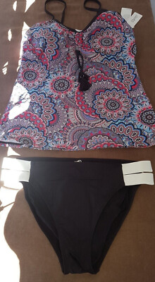 NEW Esprit bikini set tankini size top 85 cup B-c pants 44 tankini