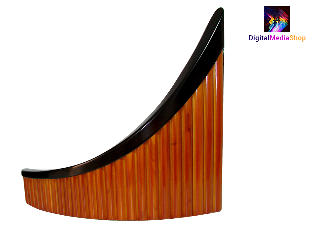 Tubo de flauta de madera de bambú natural con estampado tribal multi