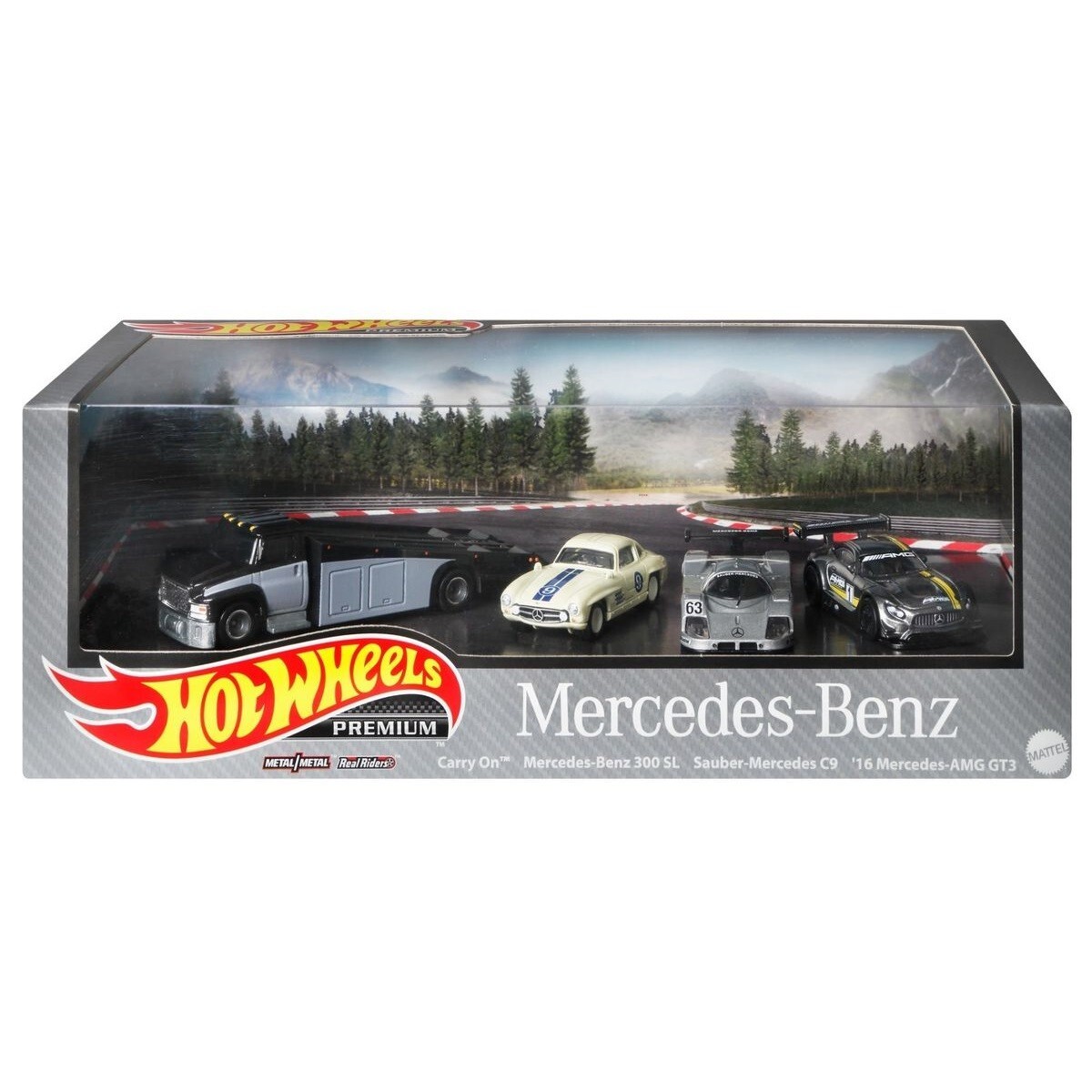 Hot Wheels Premium Mercedes Benz Collector Set 300SL C9 AMG GT3