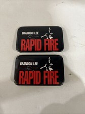 Spilla promozionale vintage 1992 Brandon Lee Rapid Fire film XX secolo