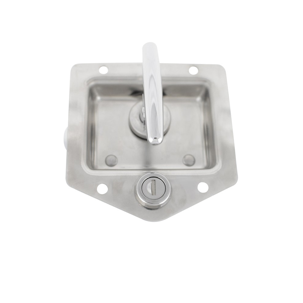 LATCH - Stainless Steel - Recessed Drop T Bar Handle - Locking Key Cam  LATCH2