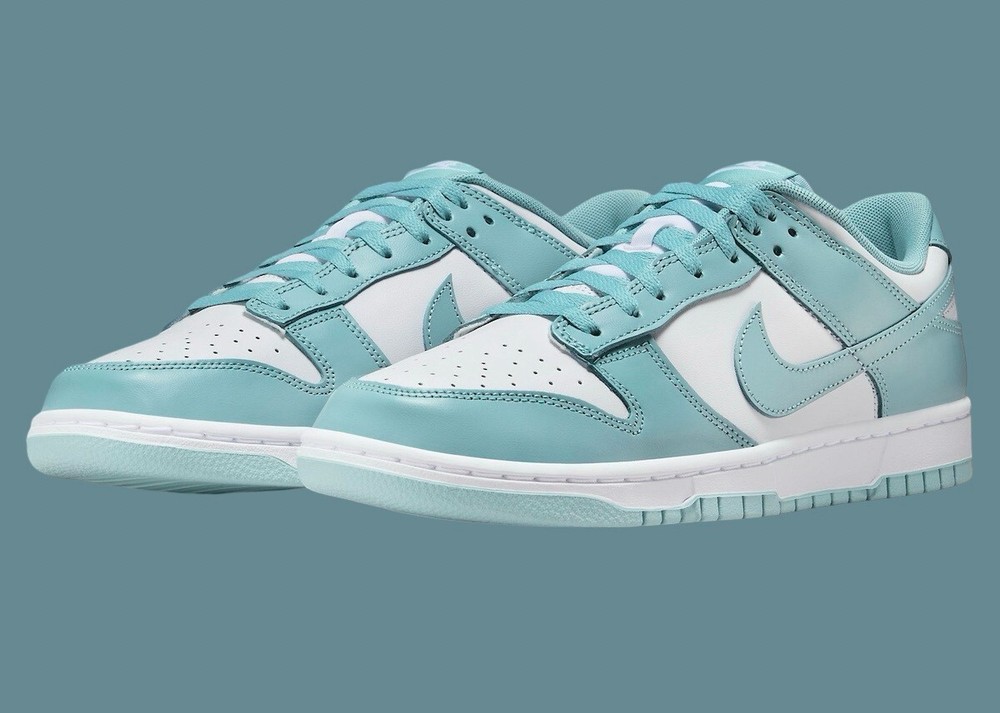 Nike Dunk Low Denim Turquoise White DV0833-106 Men's Shoes NEW