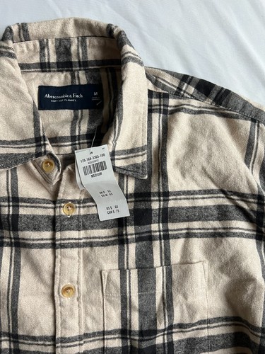 Camisa abotonada de franela Abercrombie & Fitch mediana $75 - Imagen 1 de 3