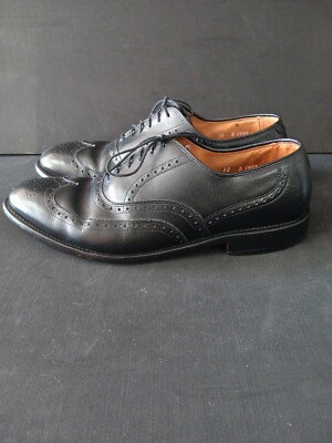 ALLEN EDMONDS CHESTER BLACK LEATHER WINGTIP OXFORDS DRESS SHOES US