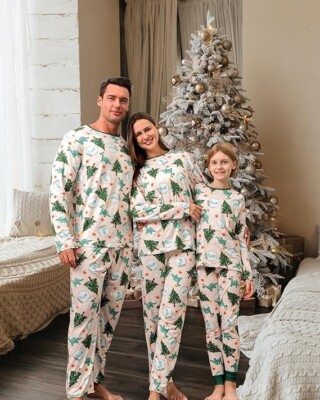 Rnxrbb 2024 FamilyChristmas Pajamas Pjs Set Matching Christmas