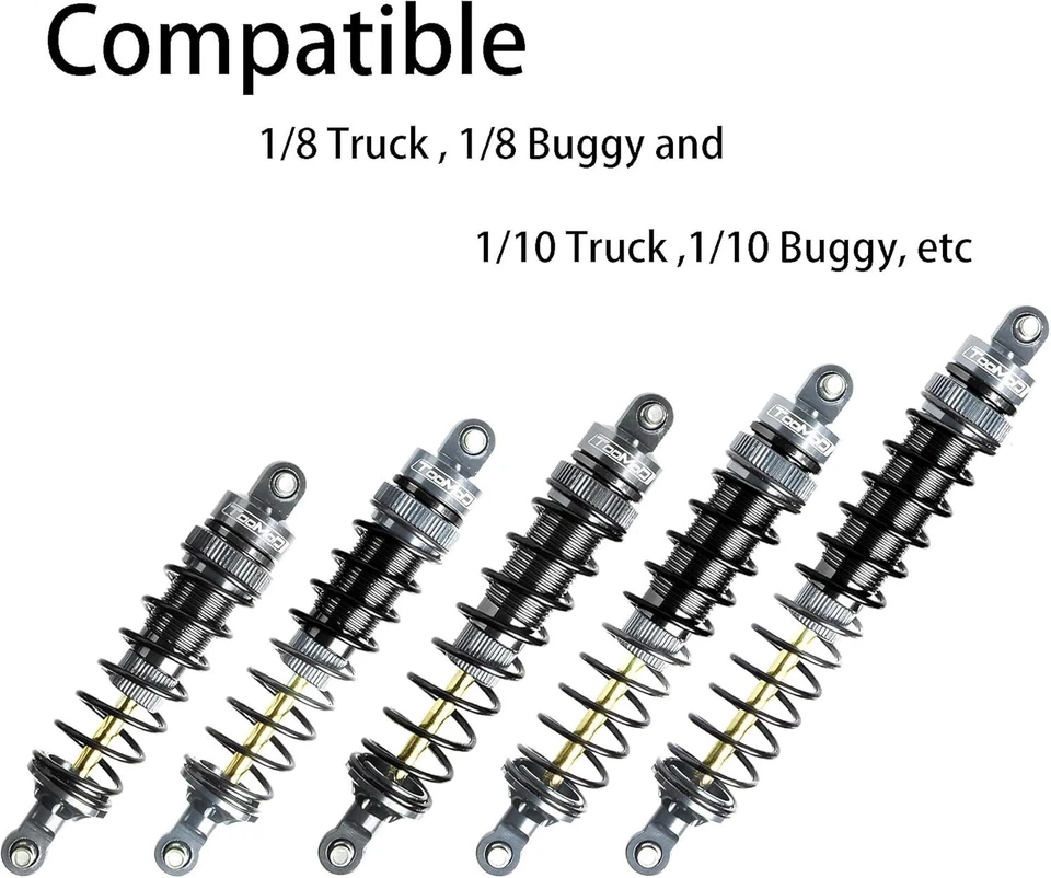 130mm 1/8 RC Oil Shock Big Bore Damper for Buggy Truggy HSP,HPI Upgrade Parts - Image 4 of 4