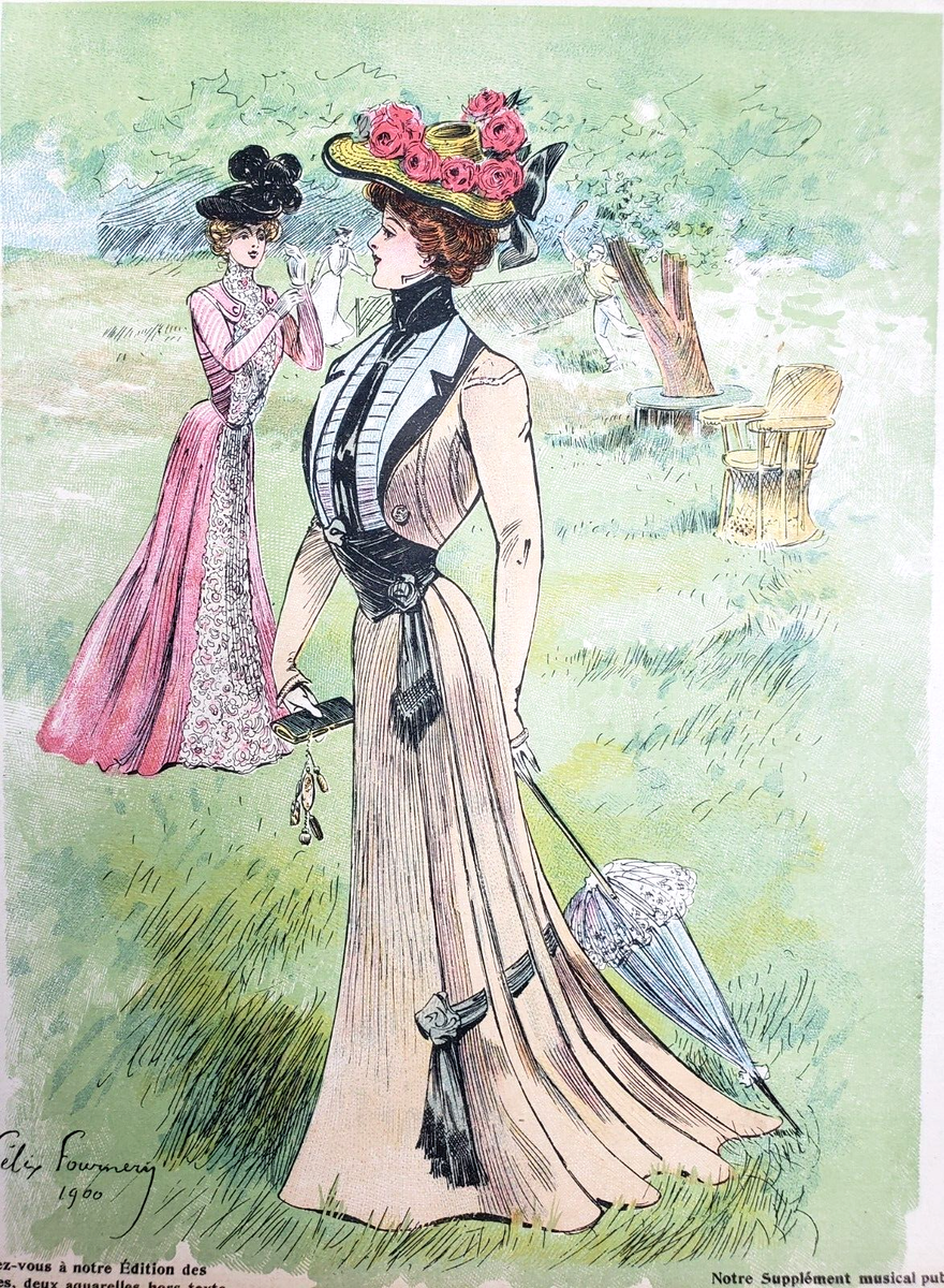 La Nouvelle Mode French Fashion Antique May 1900 Ad Clothing