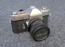 YASHICA TL-SUPER 35mm SLR FILM CAMERA w/f 1:2 50MM YASHINON-DX LENS UNTESTED 