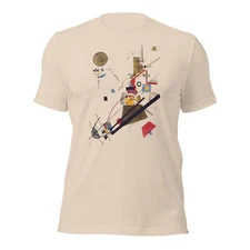 Wassily Kandinsky T-shirt Joyful Arising 1923 Wearable Art Bauhaus Modern Tee