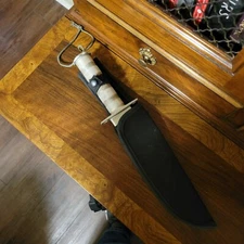 Survival Combat Tactical Serrated Hunting Knife Bowie Fixed Blade