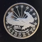 Liberty Eagle Mint Engravable USA Made Vtg-999 Silver 1 Oz Ounce Art Bar Round
