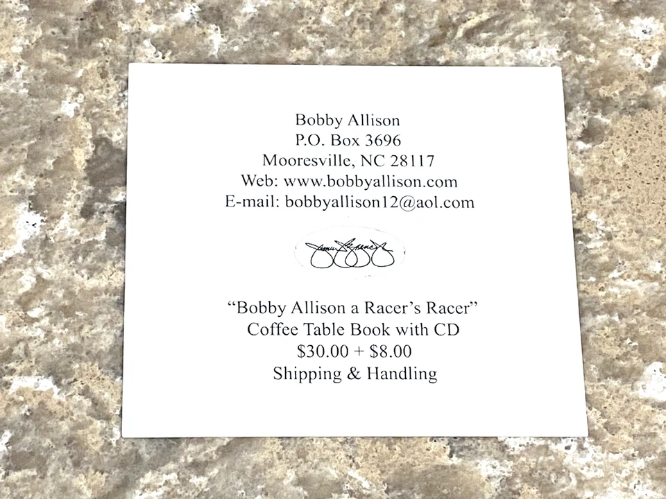 Bobby Allison signed Miller High Life Racing NASCAR Card JSA - Image 2 of 2