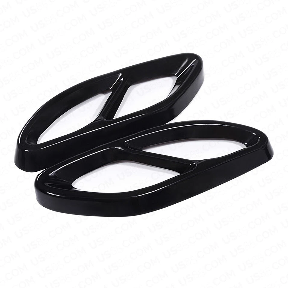 AMG Style Quad Exhaust Tips Tailpipe Cover Trim For A C E Class GLC CLA GLS GLE - Image 3 of 4
