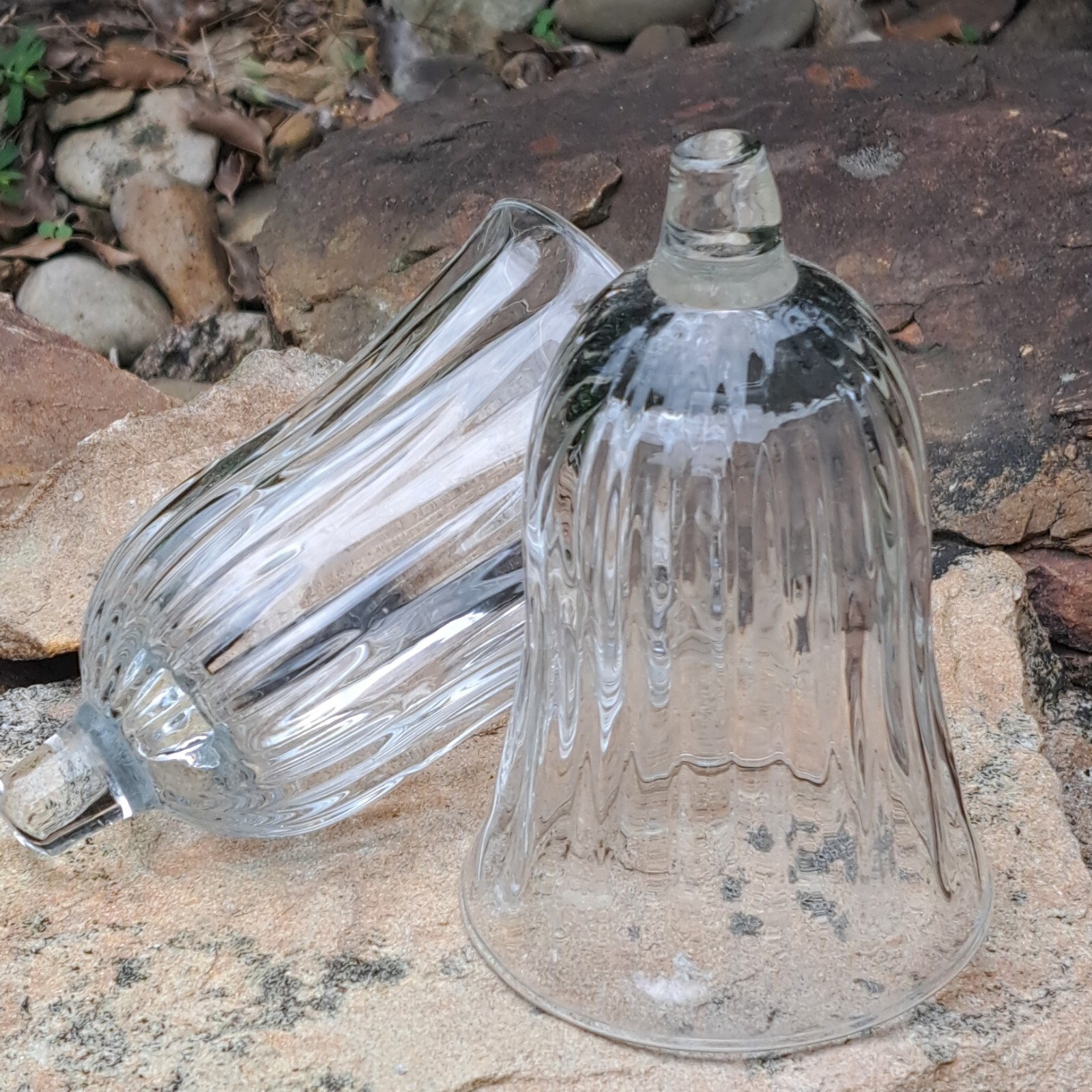 HomeCo Votive Cup Candle Holder Set Royal Ribbed Vertical Clear Glass 4.75"