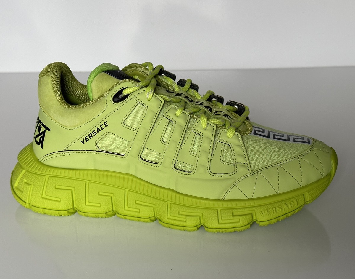 NIB $895 Versace Trigreca Chain Reaction Sneakers Citron 11.5 (44.5) IT DSU8094 90_DSU8094-  main image 3