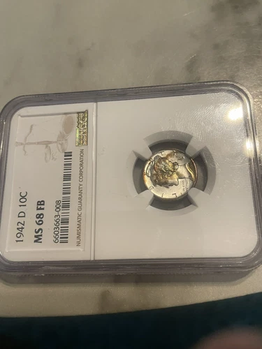 1942 d NGC Ms 68 FB Mercury Dime Bargain! Free Shipping