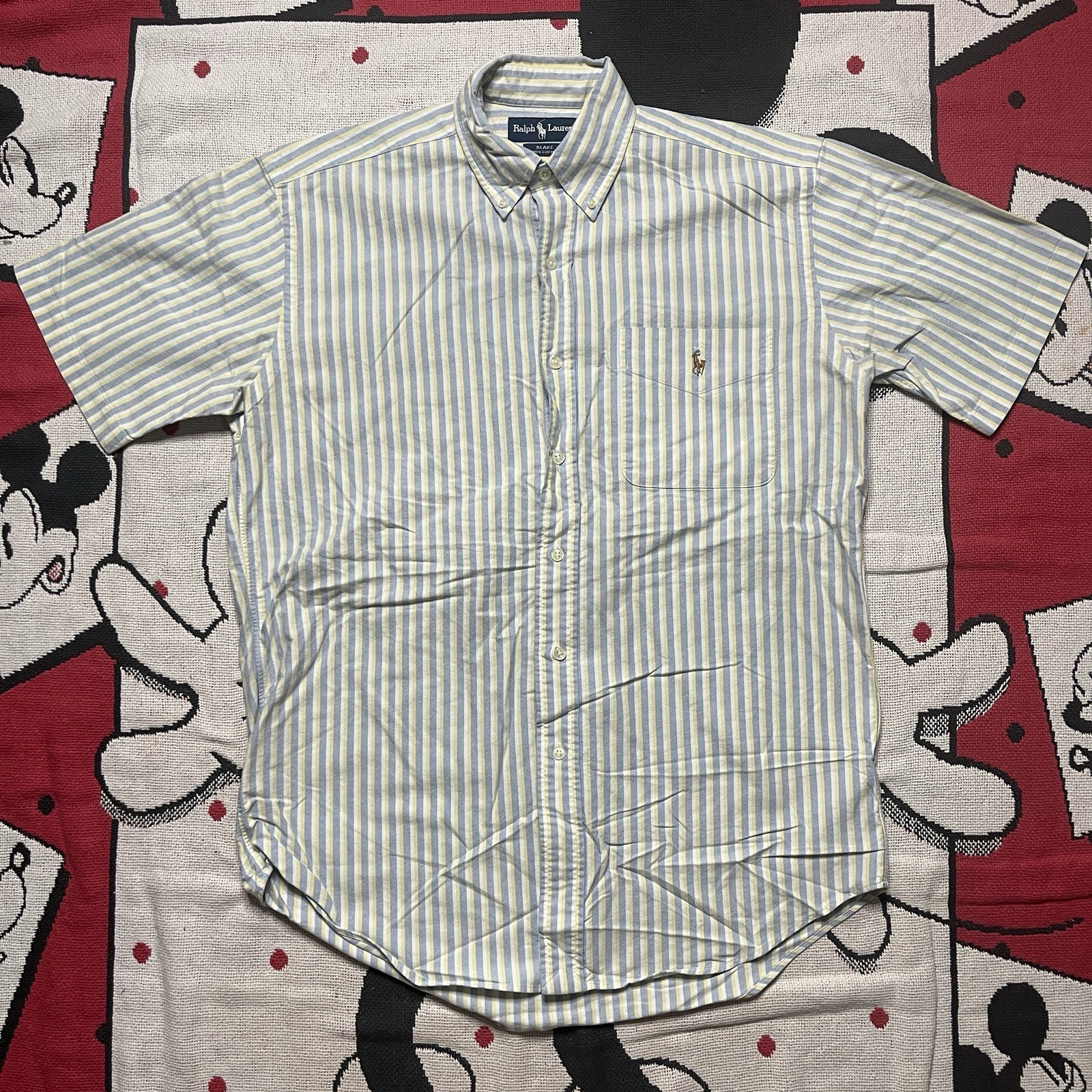 Vintage Polo Ralph Lauren Multicolore Stripe Button Down Short Sleeve Shirt S