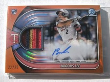 2025 bowman chrome brooks lee orange patch autograph /25!