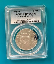 1998-W $100 1 oz Platinum American Eagle Proof Statue-PCGS PR 69 2500.00 per troy oz