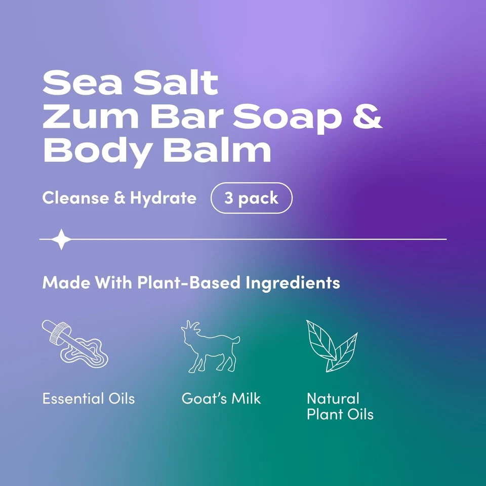 Para paquete - Barras de jabón de leche de cabra y crema hidratante para frotar - aroma a sal marina - 2... Foto 2 de 4