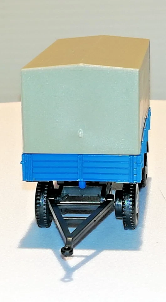 Brekina Automodelle H0 1:87 LKW 2-achsiger Anhänger Pritsche Plane 5525 - Bild 3 von 4