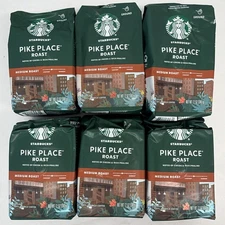 Starbucks Pike Place Roast Ground Coffee 6 Bags 12oz Old Stock