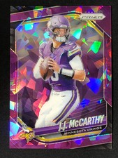 2025 Panini Prizm Purple Ice #279 J.J. McCarthy /225 Vikings Color Match YT92