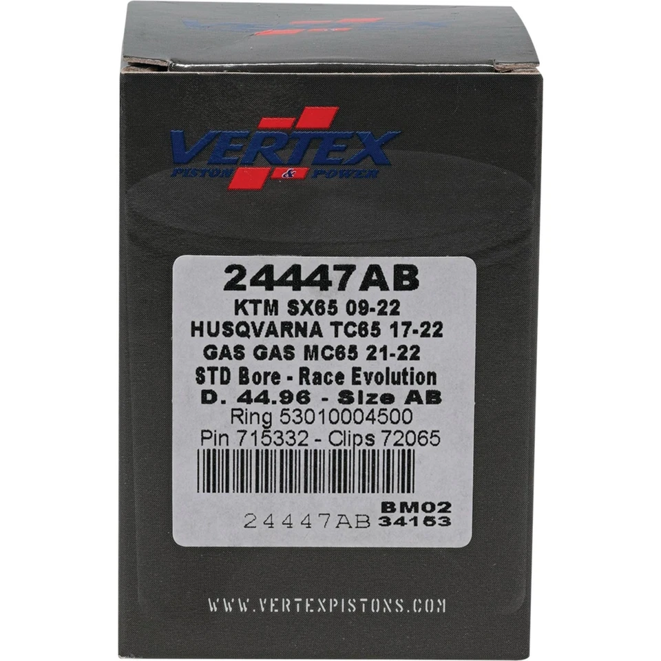 Kit de pistón de carrera fundido para cilindro de 45 mm de diámetro KTM 65 SX 2009-2022; 24447AB Foto 4 de 4