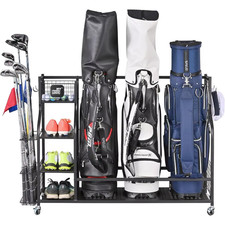 Golf Storage Garage Organizer Golf Bag Storage Stand and Other Golfing Equipment