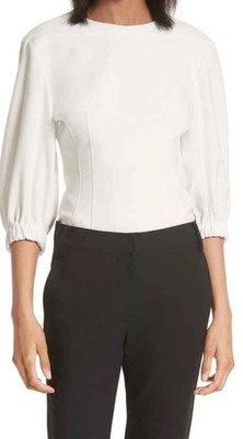 Tibi Twill Corset Top in Ivory Size 12 $375 EUC