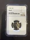1955 5C PF 67. NGC Jefferson Nickel.