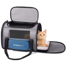 BurgeonNest Cat Carrier for Large Cats 20 lbs,Medium Pet Under 25 lbs,2 Puppy...