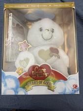2008 Play Along Plush Care Bears Heart Of Gold Swarovski Crystal Eyes DVD NEW