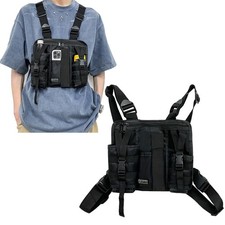 Sport Running Combat Chest Rig Bag Front Pouch Recon Kit Pack Protective Vest
